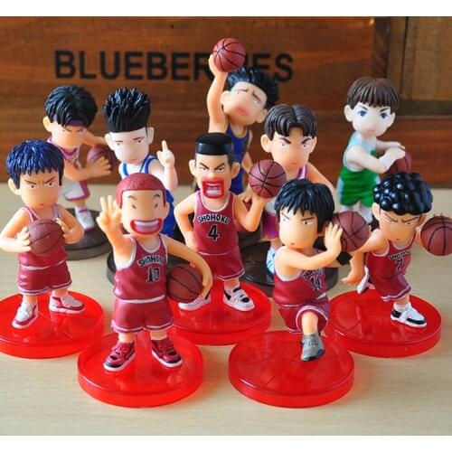 5pcs/Lot 7cm Anime Figures PVC Toys Slam Dunk Shohoku VS Ryonan Anzai Hanamichi Sakuragi Takenori Akagi Kaede