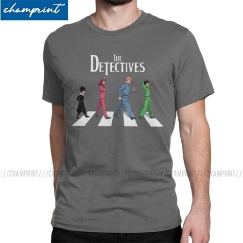 The Detectives T Shirt for Men Cotton Hipster T-Shirts Yu Yu Hakusho Yusuke Kurama Anime Tee Shirt Short Sleeve Tops Adult