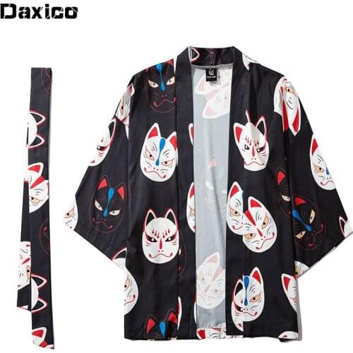 Male Kimonos Haori Obi Yukata Japanese Traditional Kimono Cardigan Men Harajuku Streetwear Samurai Costume Woman 2020 Summer
