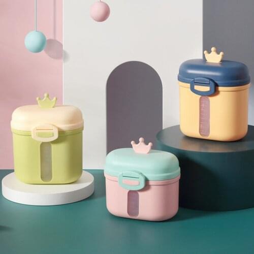 Baby Milk Powder Portable Cute Solid Feeding Food Storage Box Essential Cereal Infant Milk Powder Box Toddle Snacks Container