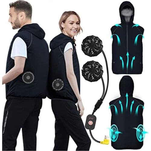 Summer Sport Fan Air Condition Cool Man Woman Travel Ultralight Brand Outdoor Vest Clothes Jacket Sun Windbreaker Fishing Worker