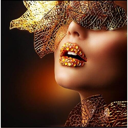 Lot style Choose African Art Black and Gold Woman Art print Silk poster Home Wall Decor