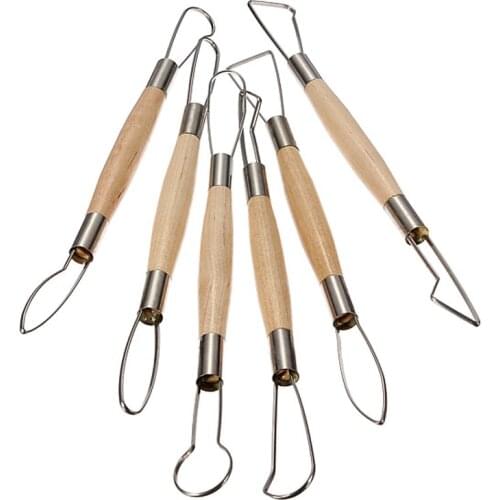 6 pcs Ribbon 8 inch Sculpting Tools Set Pottery Ceramic Modeling Tools Polymer Clay Tool set Pottery Sculpture Tools