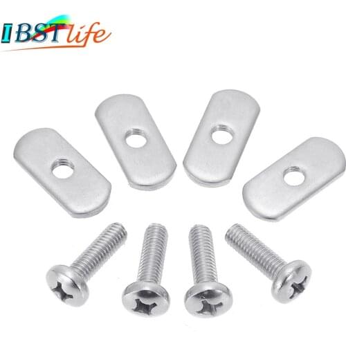 Stainless Steel 316 Kayak Rail Track Screws Track Nuts Hardware Kayak Mounting Replacement Kit Boat Outdoor Tool Accessories