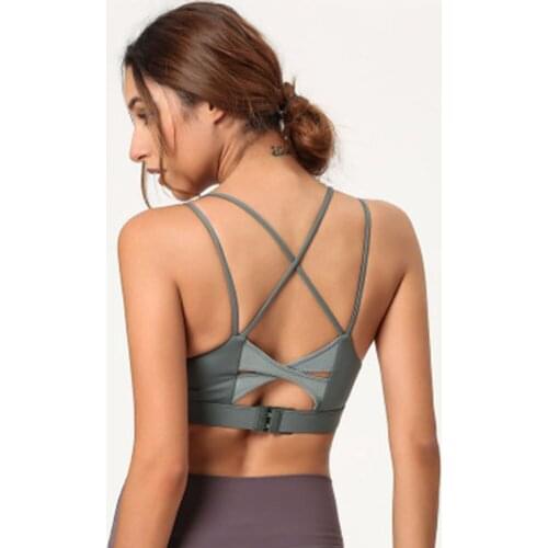 Rimless Sports Bra Shockproof Gym Tank Crop Top High Elastic Women Yoga Fitness Clothing Pilates Exercise Sportswear Underwear