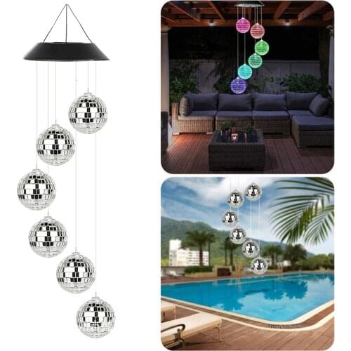 LED Solar Wind Chime Light Butterfly Style Outdoor Waterproof Garden Garland Hanging Lights Christmas Holiday Solar Lamp Decor