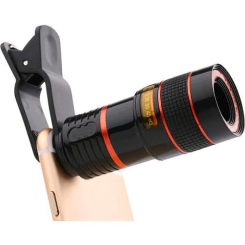 Telescope Optical Zoom Lens HD 12X 8X Mobile Phone Camera Lens For Xiaomi IPhone Samsung Smartphones For Phone Mini Camera