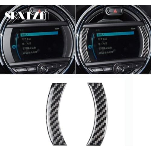 Carbon Fiber Navigation Screen Frame Sticker Decal For Mini Cooper Countryman Clubman F54 F55 F56 F60