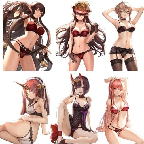 Three Ratels CA67 Fate/Grand Order Sexy girl underwear party Waterproof Decal Vinyl auto Wrap on Wall Fridge Toilet car bike