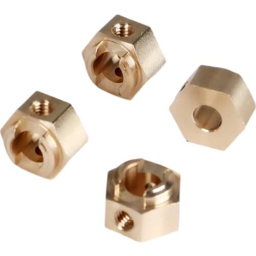 Adults RC Off-road ( Tube Frame ) Car Axle Copper Hexagons *4 Easy Tighten For KYX For Axial 1/10 RBX10 Ryft