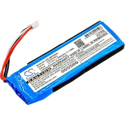 Cameron Sino Speaker Replacement Li-Polymer Battery 3000mAh For GSP872693 Sony Flip 3, JBLFLIP3GRAY Free Tools