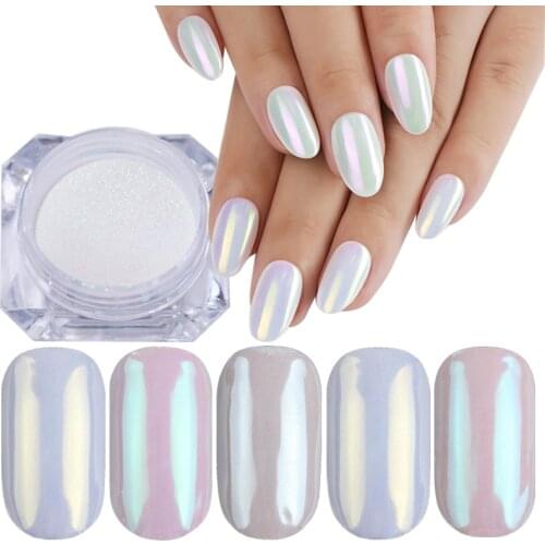 1g Pearl Powder Nail Art Glitter Mirror Shimmer Effect Chrome Pigment UV Gel Polish Shimmer Dip Dust DIY Nails Decoration