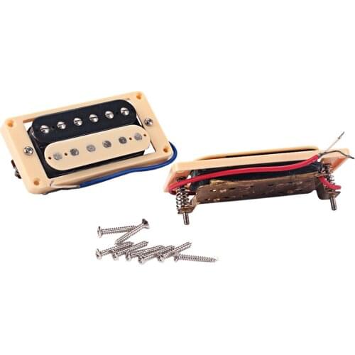 2 Pieces Copper Electric Guitars Humbucker Black Beige Musical Instrument Accessory