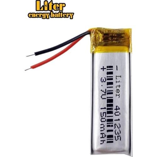 1pcs [SD] 3.7V,150mAH,[401235] Polymer lithium ion / Li-ion battery for TOY,POWER BANK,GPS,mp3,mp4,cell phone,speaker