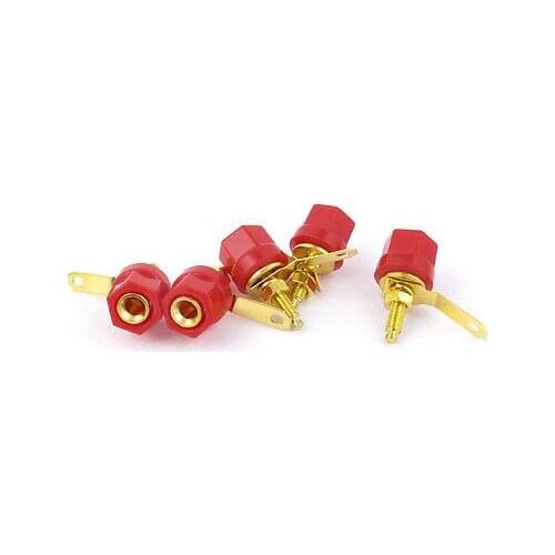 5 Pcs Speaker Hex Head Terminal 4mm Banana Plug Jack Binding Post