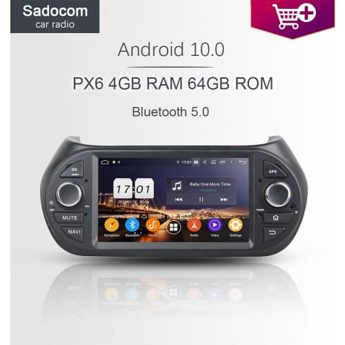 PX6 IPS Android 10.0 8 Core 4G +64G Car DVD Player autoradio car radio For Fiat Fiorino Citroen Nemo Peugeot Bipper 2008-2015