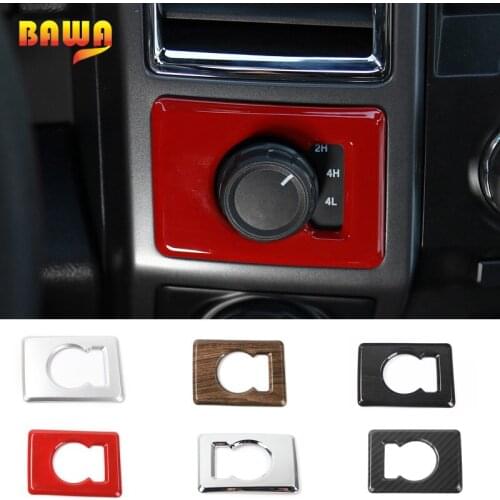 BAWA ABS 4WD System Adjust Switch Button Cover Trim Interior Decoration Stickers For Ford F150 2015 Up Car Styling