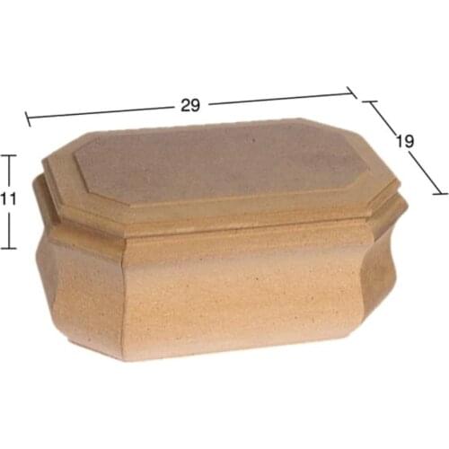 KU295 Big Wavy Milling Box, Raw Wood Mdf Box