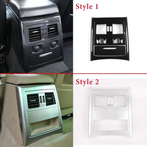 For BMW 3 Series E90 2005-2012 ABS Carbon Fiber Color Car Styling Rear Air Conditioning Vent Outlet Frame Cover Trim Car Sticker