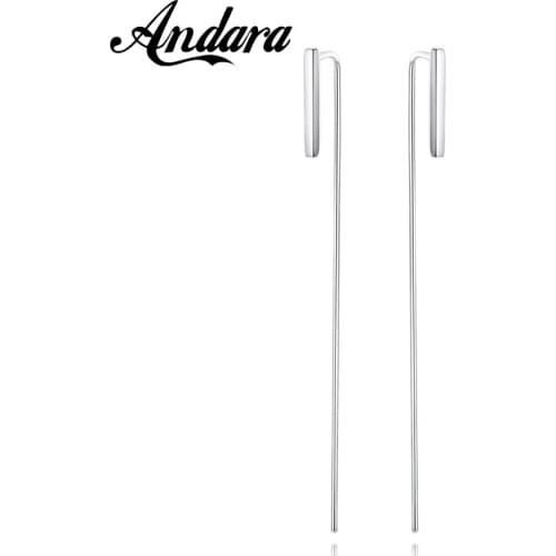 Exquisite Simple Fashion 925 Sterling Silver Earrings Ear Line Woman Jewelry Gift