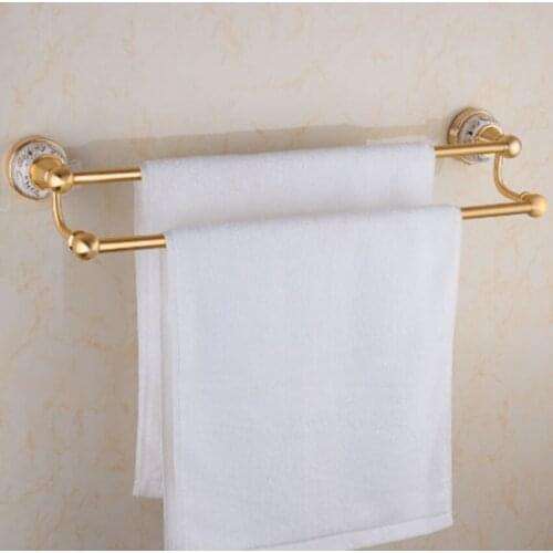 Ceramic base towel rack bathroom towel rack wall-mounted towel rack aluminum bathroom kitchen cabinet shelf storage rack