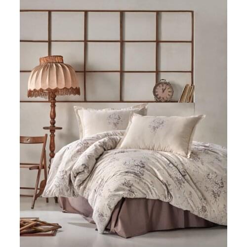 Este %100 Cotton Quality Bedding Set Brown Double King Queen Bed Duvet Cover Set Lux Modern Romantic Bedsheet Duvet Pilow case