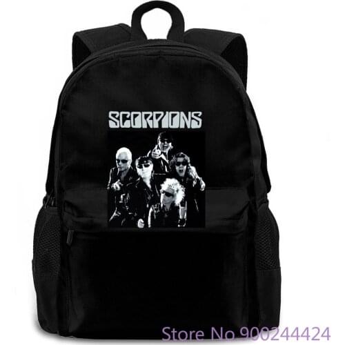 SCORPIONS BAND BLACK HEAVY METAL HARD ROCK MSG KINGDOM COME ACCEPT Print Harajuku women men backpack laptop travel school