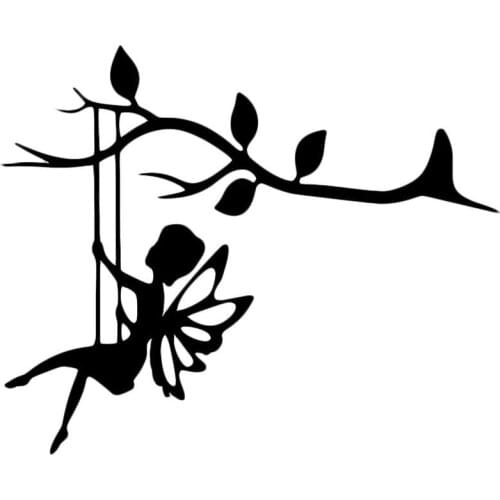 Metal Hangable Art Silhouette Swinging Fairy Butterfly Decor Outdoor Garden Home Decoration Accessories