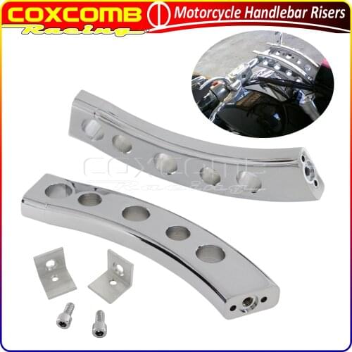 Motorcycle 5-Holes Handlebar Risers Aluminum Adjustable Handle Bar Risers Mount Bracket Kit For Suzuki Boulevard M109R 2006-2009