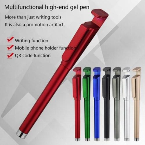 5 Set 0.5mm Black Gel Pen Kit Refillable Gel Pen 0.5mm Quick-drying with Phone Hoder for students Drawing Writing