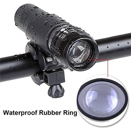 New 7W Q5 LED 2000lm Aluminum Waterproof IP6 AAA Battery with Holder Front Cycling Bike Bicycle Lights Lamps Lantern Flashlight