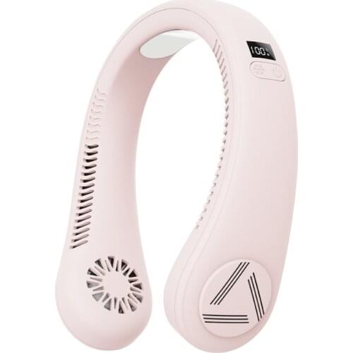 2021 new lazy hanging Ice neck fan rechargeable convenient ere portable cooling fan