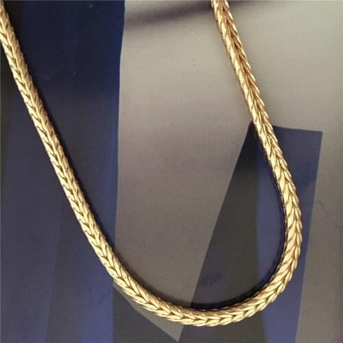 Trendy Elegant Gold Color Plating Snake Chain Necklace For Women Girl Gorgeous Casual Feminist Modern Chic Jewelry Accessory