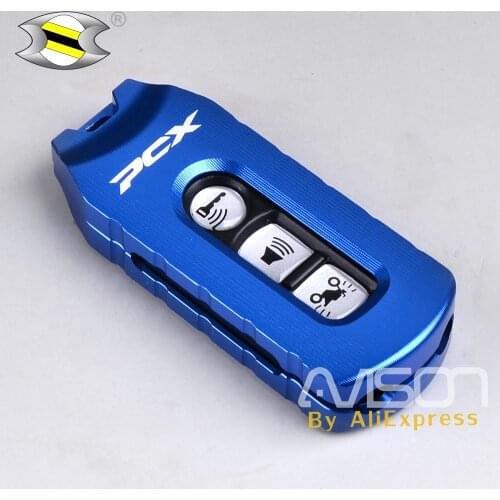 For PCX125 PCX150 2016 2017 2018 3D Remote Control Keychain Key Case Cover Bag CNC Aluminum Alloy