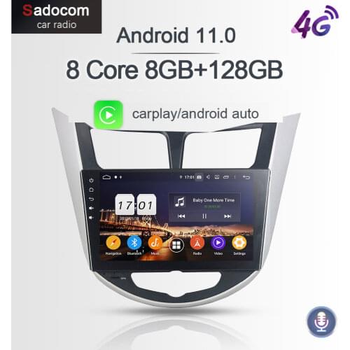 PX6 DSP 10.1" 2 din Android 10.0 car radio 5.0 4GB RAM Car DVD Player GPS autoradio For Hyundai Verna Accent Solaris 2011-2012