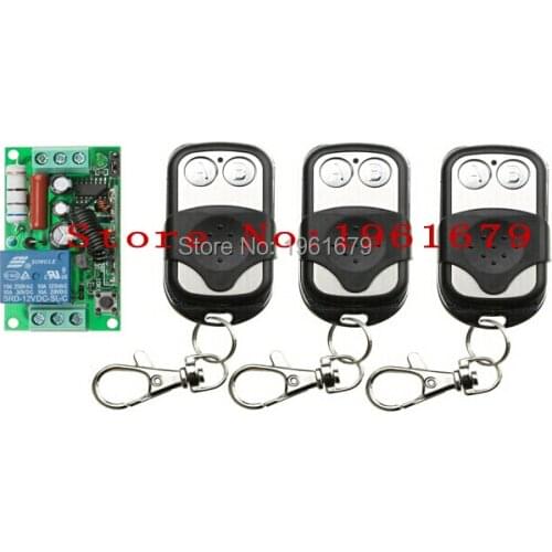 RF Wireless Remote Control AC 220 V 10 A 1 channel 1 Receiver +3 Transmitter effective distance 80 m