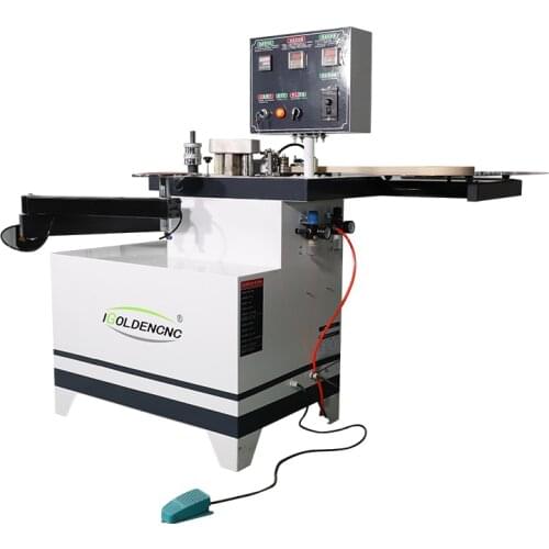 Woodworking manual mdf pvc wood board curve straight line pvc edge banding machine