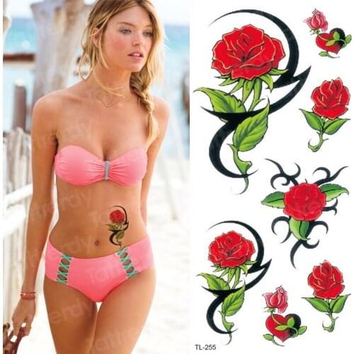 Sexy tattoo for women tattoo stickers body art waterproof tatoo temporary flower tattoo and body art stickers bikini girls decal