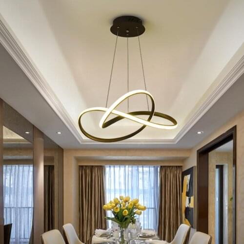 Nordic simple Modern Creative Personality Aluminum line Pendant Light Dining room Hanging Lamp Bar Indoor lustre Light Fixtures