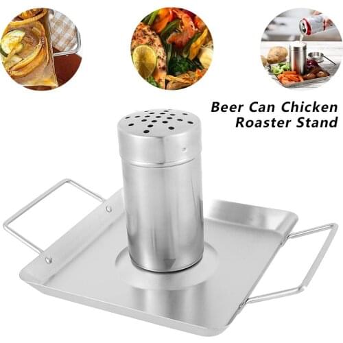 Stainless Steel Roast Chicken Pan Outdoor BBQ Detachable Beer Roast Chicken Pan Barbecue Barbecue Tool Non Stick