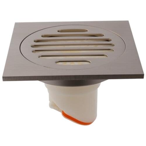 Floor Drain Brass Square Shower Drainer Grate Waste Floor Waste Grates Bathroom Drains Drain Strainers