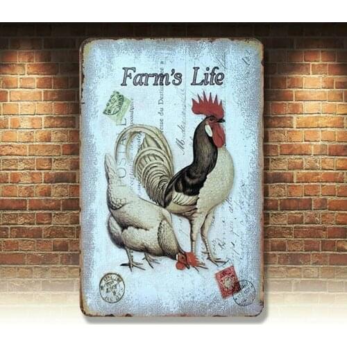Retro Vintage Metal Tin Signs Animal Plaque Art Plate Customization Wall Decor