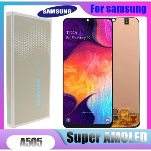Original AMOLED A505 lcd For Samsung galaxy A50 A505F/DS A505F A505FD A505A Display Touch Screen Digitizer Assembly Replacement