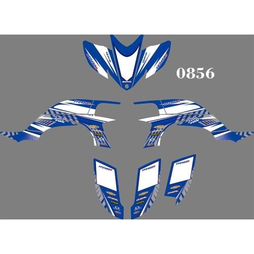 0856 Motorcycle Team Graphic & Backgrounds Decal Sticker Kits for Yamaha YFZ-R450 2003 2004 2005 2006 2007 2008