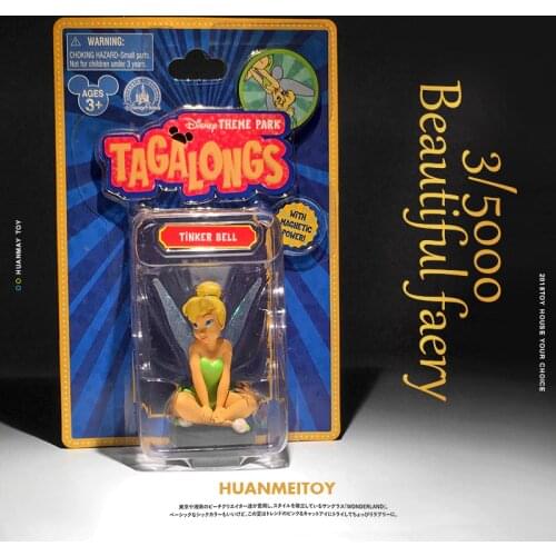 1pice 8cm Disney Tinker Bell Princess Cartoon 8cm sitting posture Action Figure Anime Mini Collection Figurine Toy model