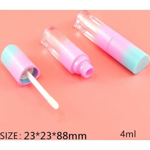 10/30/50pcs 4ml Empty Gradient Pink Blue Lip Gloss Tube,DIY Portable Liquid Lipstick Bottle,Refillable Lipgloss Container Shell