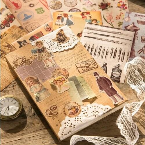 10pcs/pack Retro Europe Map Fruit Scrapbook Creative Diary Plan Decoration Stationery Album Art Culture Sticker