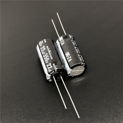 5pcs 22uF 350V22uF NICHICON VZ Series 12.5x25mm Wide Temperature Range Aluminum Electrolytic Capacitor Long Feet