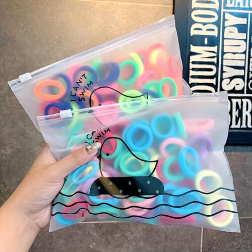 50/100/1000Pcs/Bag Children Cute Candy Color Rubber Bands Cartoon Girls Lovely Sweet Elastic Hair Bands Hair Accessories Set