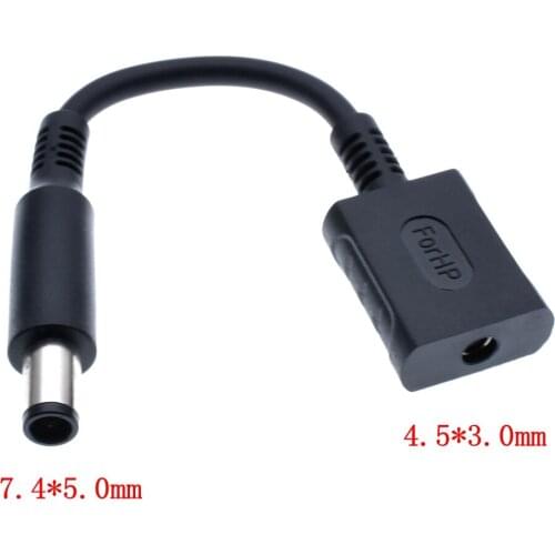 DC Power Adapter Connector Plug DC conversion head jack female 4.5*3.0mm plug to male 7.4*5.0 mm with Pin for HP Pavilion Laptop